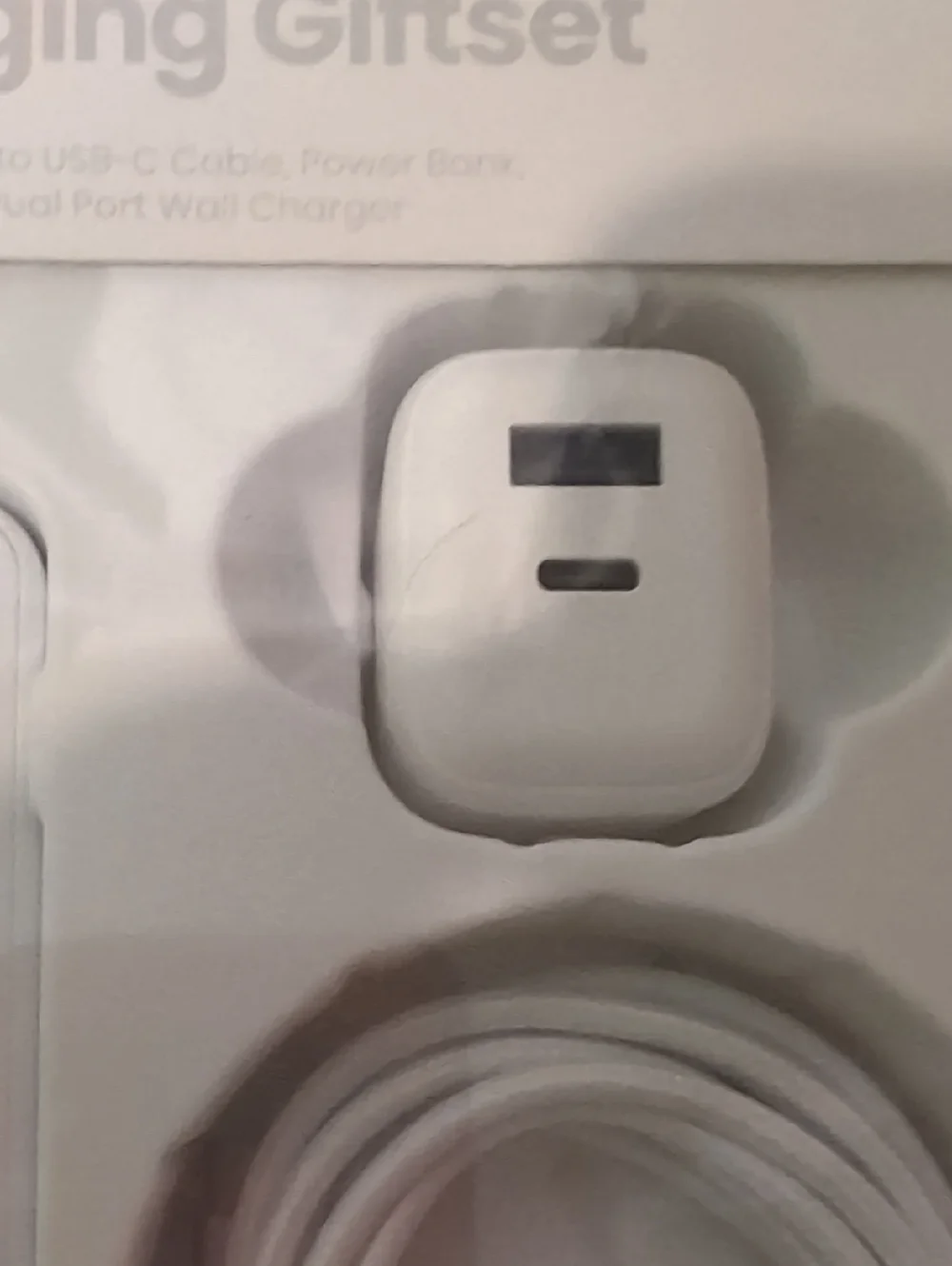 Caug Inc USB-C to USB-C Charging Giftset in White
